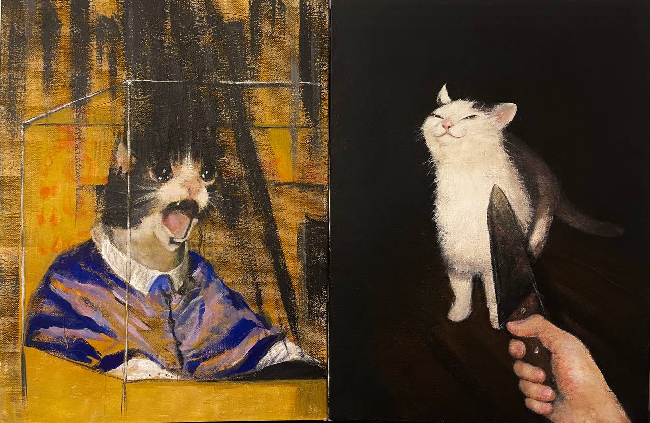 A cat parody of Francis Bacon